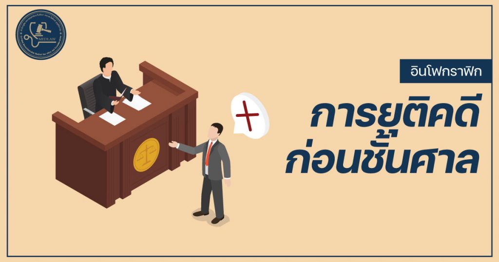 การยุติคดีก่อนชั้นศาล โดย ดร.นพ.ไพโรจน์ บุญศิริคำชัย